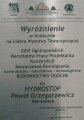 Firma Hydrostop wyróżniona po raz drugi za nowoczesne rozwiązania konstrukcyjno - materiałowo - technologiczne oraz za stoisko wystawiennicze w Konkursie na Lidera Wystawy Towarzyszącej